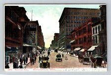 Minneapolis MN-Minnesota, Street View of Nicollet Ave, c1907 Vintage Postcard picture