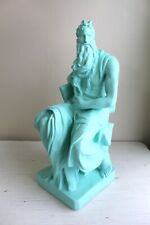 15 in Tall Mint Aqua Plaster Bust Reproduction of Moses Statue Michelangelo picture
