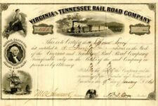 Virginia and Tennessee Rail Road Co. - Railroad Stocks picture