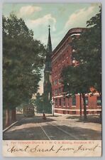 First Universalist Church & YWCA Building~Providence RI~Lithochrome~PM 1907 PC picture