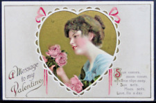 Valentine - Beautiful Victorian Woman - International Art Pub 1912  PC2416 picture