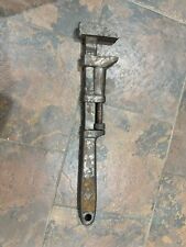 18in old antique collectable pipe wrench, monkey wrench, drop forged, Unclean picture