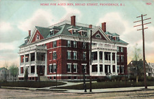 Providence RI Rhode Island, Home for Aged Men, Broad Street, Vintage Postcard picture