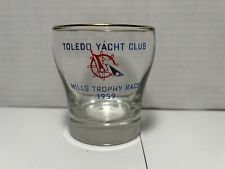 1959 Toledo Yacht Club Mills Race Toledo Ohio Gold Rim 3.25” Glass picture