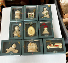 Lot of 9 Lenox China Christmas Ornaments_ Snowman, Sweet Shop, Fire Engine, More picture
