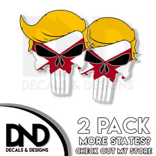 Trump Skull - Alabama Decal Republican Sticker 2 Pack AL picture
