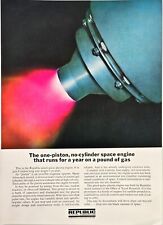 Republic Aviation One Piston Plasma Space Engine Vintage 1963 Print Ad 8x11 picture