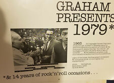 Rare 1979 Bill Graham Presents calendar (Classic rock photos each month) picture
