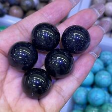 5pc TOP Natural Blue sandstone quartz ball carved crystal 20mm sphere healing picture