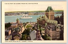 Postcard Ship View from Prince Building - Quebec Canada picture