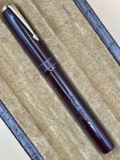 Vintage Universal Pen Co Fountain Pen W/14k Nib Made In Usa Burgundy picture