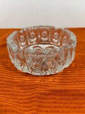VINTAGE, THICK CUT, HEAVY CRYSTAL GLASS ASHTRAY / ENTRY WAY TRAY FOR KEYS, ETC. picture
