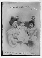 Queen of Italy Elena with two daughters c1900 Large Historic Old Photo picture