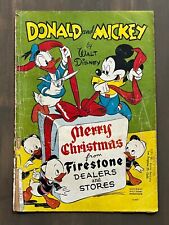 💥 Donald & Mickey Merry Christmas 1947 Carl Barks SCARCE Firestone Promo 💥 picture