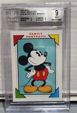1991 Disney Impel Card #100 Mickey - Bio - BGS 9 Grade picture
