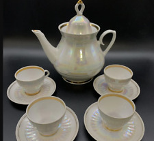 Vintage Service Coffee For Four People Porcelain Gilding 1976Tableware Beautiful picture