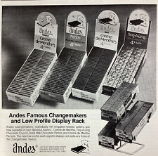 Andes Candy Print Ad Original Vintage 1981 Rare VHTF Delavan WI Changemaker Rack picture
