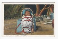 Snug As A Bug In A Rug Pueblo Indian Papoose Native American WB Postcard  picture