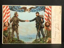 The Veterans of 62' United Defense of the Flag Civil War Antique Vtg Postcard picture