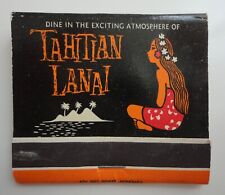 Vintage TAHITIAN LANAI PAPEETE BAR RESTAURANT HONOLULU HAWAII Full  Matchbook picture