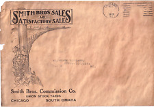 Envelope Smith Bros. 1913 Union Stock Yards Chicago Country Sign Post Art 10x7 picture