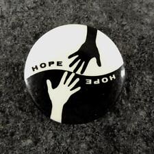 HOPE Yin & Yang Black & White Hands Civil Rights Anti-War Cause Pinback Button picture
