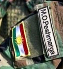 Iraq-Syria کورد Anti-Daesh Fighter velkrö Set: PESHMERGA پێشمەرگە + Kurdish Flag picture