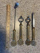 Vintage Inox Brand Bar Set, Gold Emblem On End Of Handle Marked Bumps Italy picture