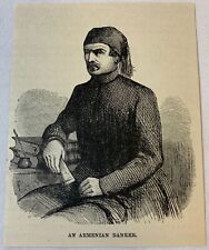 1885 small magazine engraving ~ AN ARMENIAN BANKER picture