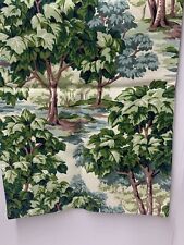 Vintage Barkcloth Material Fabric Trees Trees Trees Good Clean Condition  picture