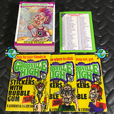 GROSSVILLE HIGH SCHOOL 66-CARD COMPLETE SET +3 WRAPPERS 1986 garbage pail kids picture