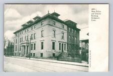 Bridgeport CT-Connecticut, New Police & Charity Building, Vintage Postcard picture