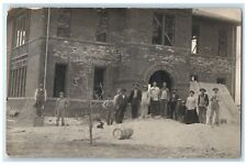 c1910's Lincoln School Construction Building RPPC Photo Posted Antique Postcard picture