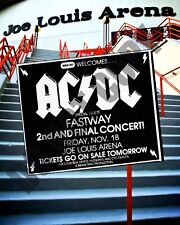 1983 AC/DC Fastway Concert Joe Louis Arena In Detroit Newspaper Promo 8x10 Photo picture