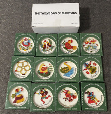 Vintage Twelve Days of Christmas Trim a Tree ORNAMENTS in Made In Hong Kong picture