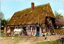 Old Thatched Roof Farm Normandy, France Postcard picture