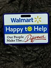 Rare Walmart Name Badge Happy To Help Lapel Pin picture