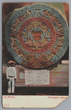 Calendario Azteca O Peidra Del Sol,  Aztec Sun Calendar Vintage Postcard picture