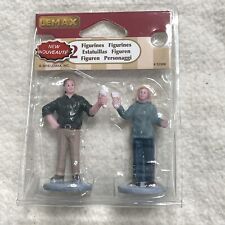 Lemax Figures A Fine Vintage Set Of 2 Man Woman 2015 Toasting Cheers 52386 picture
