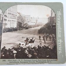 Antique Stereoview Card, 1905 Teddy Roosevelt Inauguration Parade, #569 picture