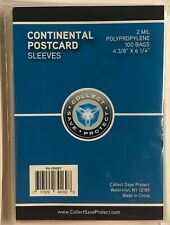 1200 CSP Soft Polypropylene CONTINENTAL Postcard Sleeves 4 3/8 X 6 1/4