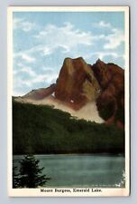 Emerald Lake CO-Colorado, Mount Burgess, Antique, Vintage Souvenir Postcard picture