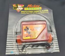 Disney Mickey - Tronics Walk-a-long Cassette Tape Player RARE VINTAGE picture