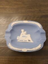 Vintage Wedgewood Jasperware Inspired Blue Ashtray 3.25 inches x 2.75 inches picture