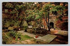 New Orleans LA Typical French Quarter Patio 615 Chartres Street Vtg Postcard picture