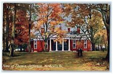 c1910's Home Thomas Jefferson Monticello Virginia VA Raphael Tuck Sons Postcard picture