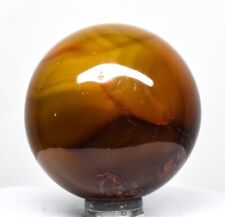 48mm Veined Banded Carnelian Sphere Polished Multicolor Agate Ball - Madagascar picture