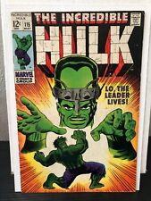 Incredible Hulk 115 1969 Marvel Key Comic Book Leader Appearance Very Good Shape picture