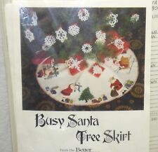NOS Candamar Busy Santa Tree Skirt Kit 22944 Felt Applique Xmas Vintage 1980 picture