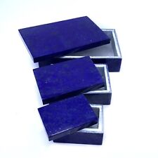 Amazing Quality Lapis Lazuli 3 Pieces Rectangular Jewellery Box Set,Lapis Box picture